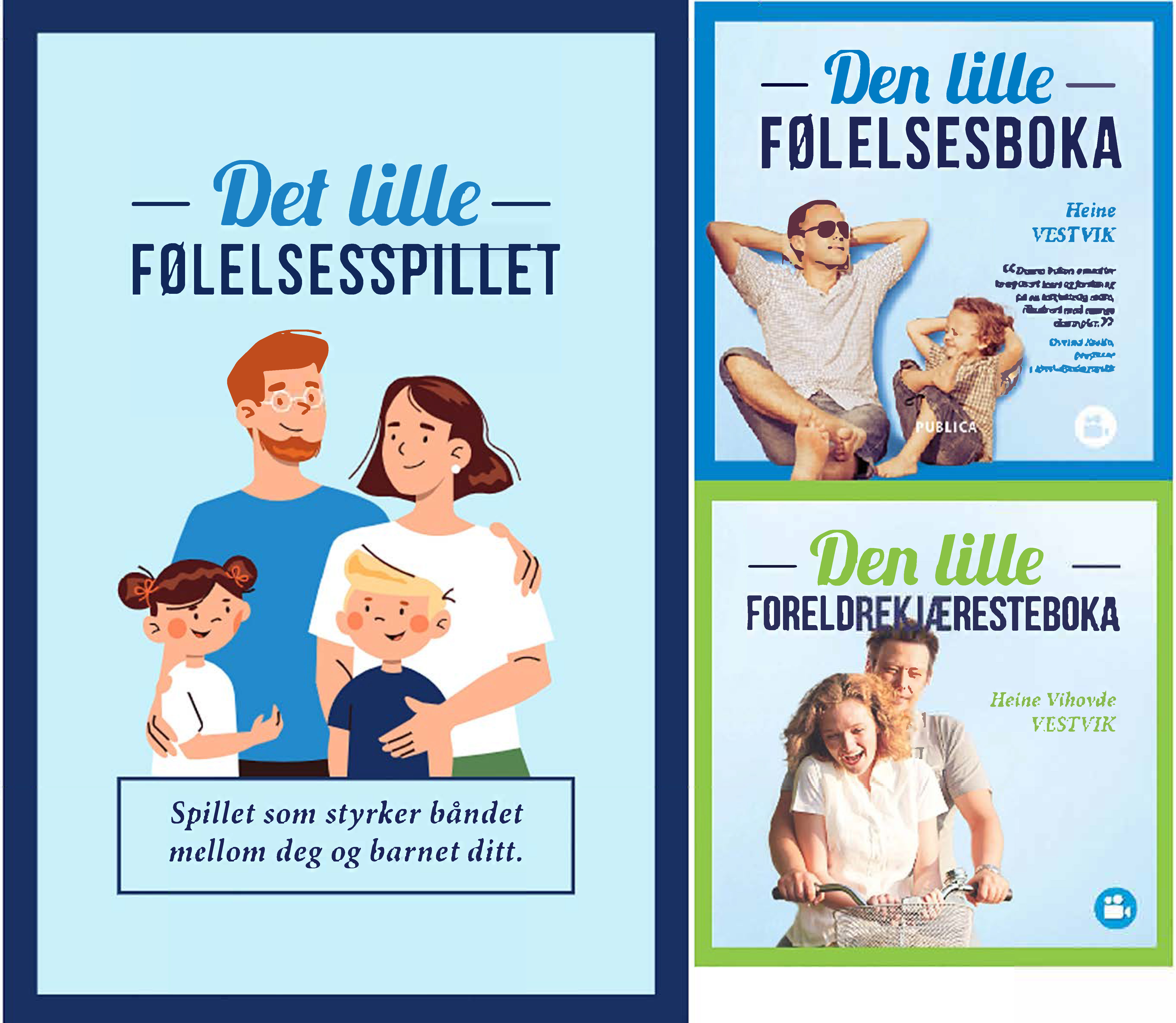 Pakketilbud: Det lille følelsesspillet / Den lille følelsesboka / Foreldrekjæresteboka